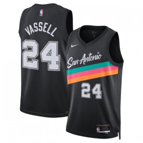 Canotte Uomo San Antonio Spurs Devin Vassell Nike 2025-26 City Edition Nero Swingman